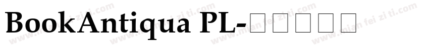 BookAntiqua PL字体转换